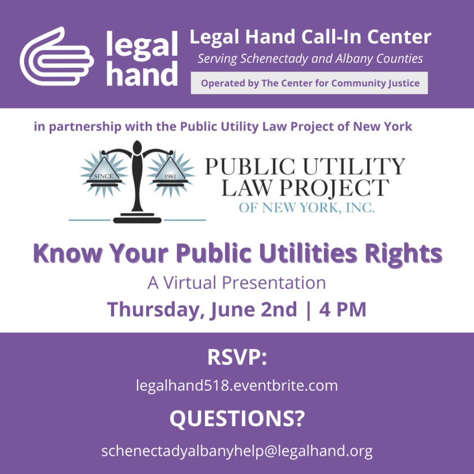 Know Your Public Utility Rights Free Virtual Workshop Presented By